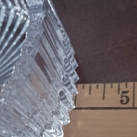 Mikasa Diamond Fire Clear - Glass Ribbed Trinket Dish with Lid - Picture 6 of 6